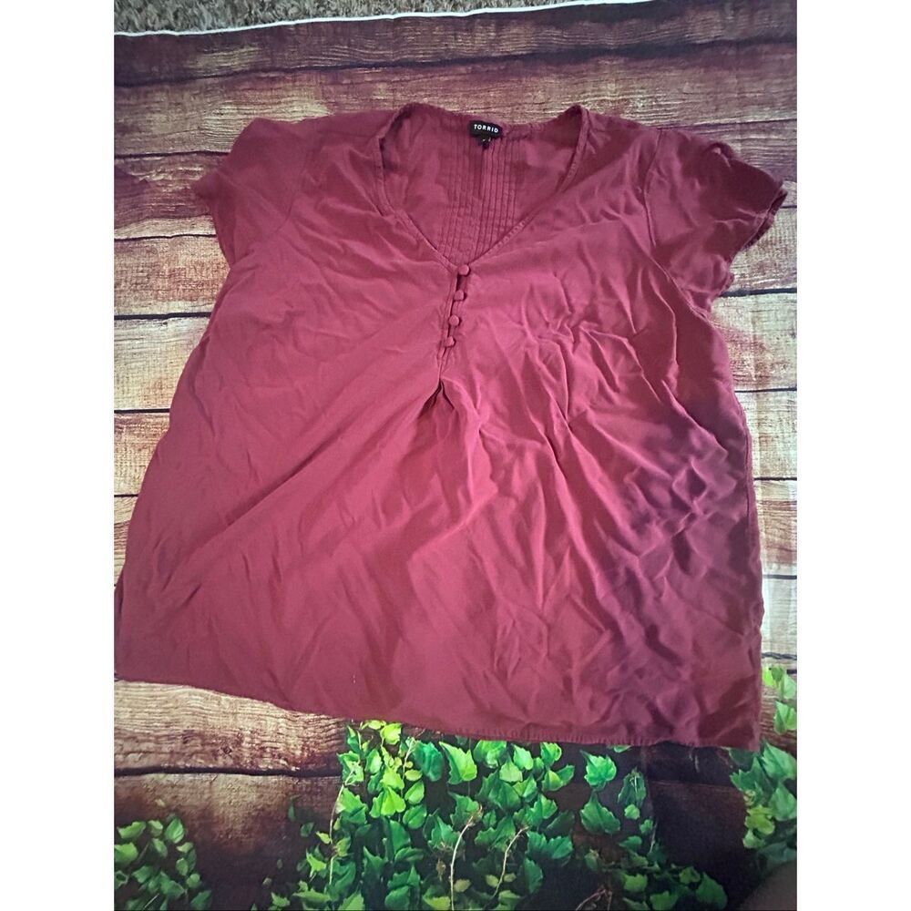 Torrid Red Blouse Size 3